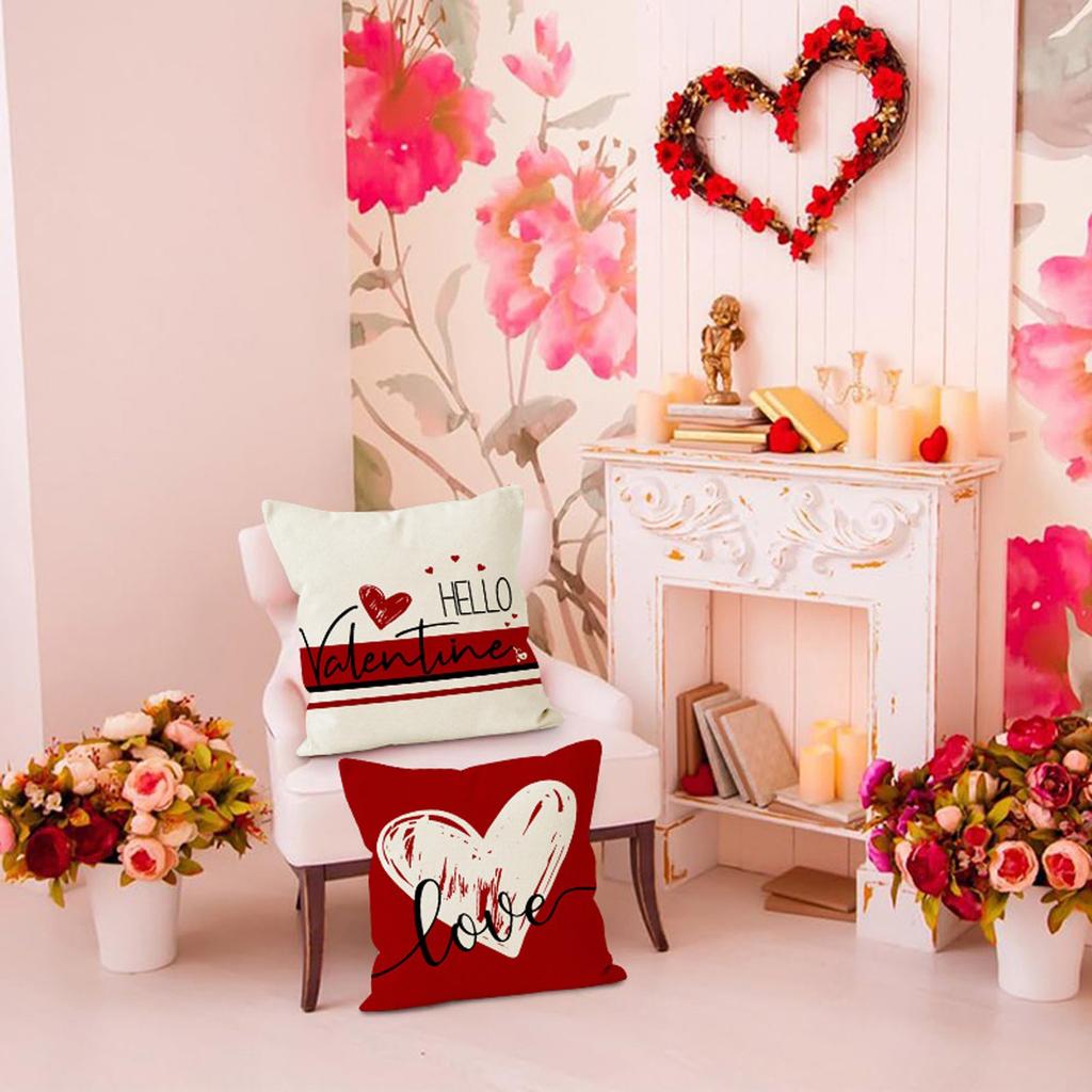 Полосатая наволочка ко Дню святого Валентина, наволочка для украшения вечеринки, наволочка для украшения спальни для пары, чехол для подушки