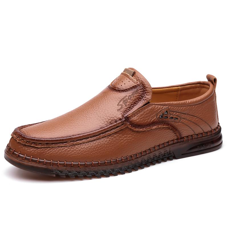 Fashion Handmade Casual Formal Loafers Genuine Leather Men Slip On Shoes Luxury Brand Walking Shoes Moccasins Business Man Driving Shoes