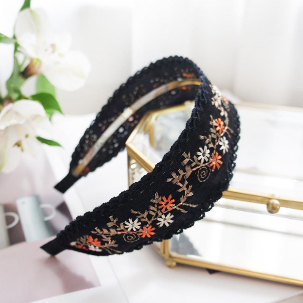 Модная повязка для волос с вышивкой, женская повязка на голову для волос, повязка на голову для милых девочек