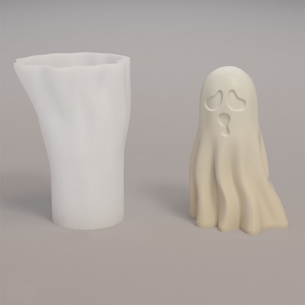 Steric Ghost Candle Mold Silica Gel Halloween DIY Mold Aromatic Candle Candle Mold  Halloween Party