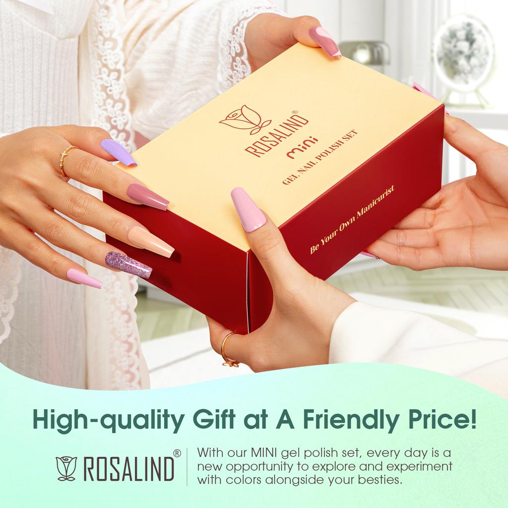 Набор гель-лаков для ногтей ROSALIND, 23 шт., долговечный блестящий УФ-светодиодный гель-лак для ногтей, температурный цветной гель-лак для женщин, дизайн ногтей своими руками
