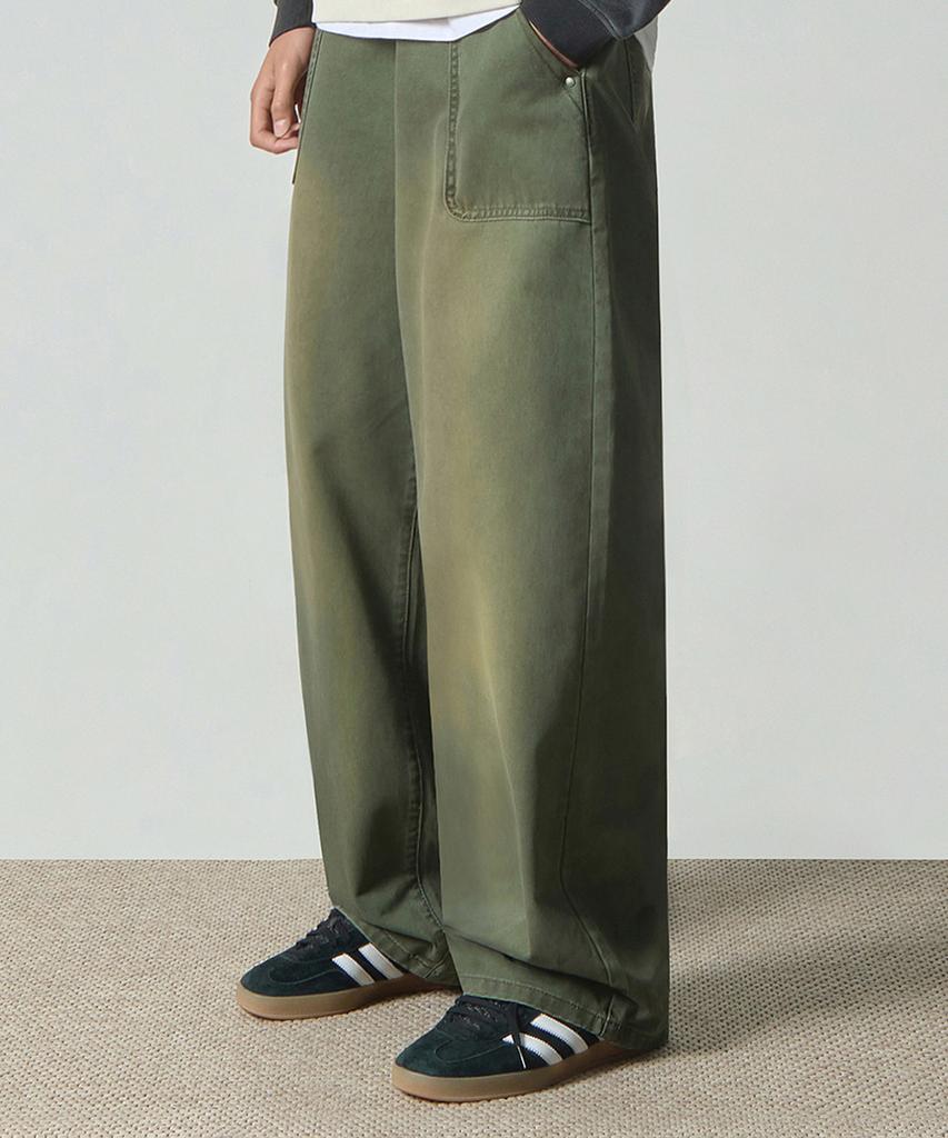 Dimiteulibeullaeg Essential Fade Wash Усталые брюки_Оливковый