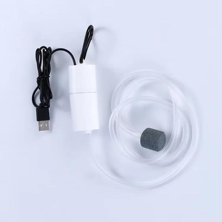 Бесшумный оксигенатор, небольшой кислородный насос, портативный мини-USB-зарядный насос для аквариума, кислородный насос для рыбоводства, принадлежности для аквариума