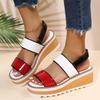 Summer Women Sandals Platform Sandals The Wedge Heel Is 6 .5cm High Double Color Side Plus Size Women Shoes 43 Sandals