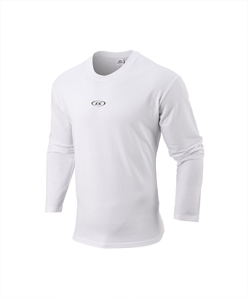 BORN TO WIN Silver B Logo Muscle Fit Long Sleeve [White]