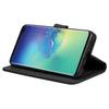 Galaxy S10 Plus Leather Wallet Case, Flip Protective Case Cover with Card Slots, Kickstand and Wrist Strap - Black
