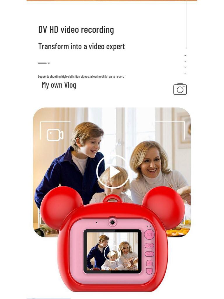 Children's HD Instant Digital Camera for Photos and Videos - Perfect Student Birthday or Festival Gift