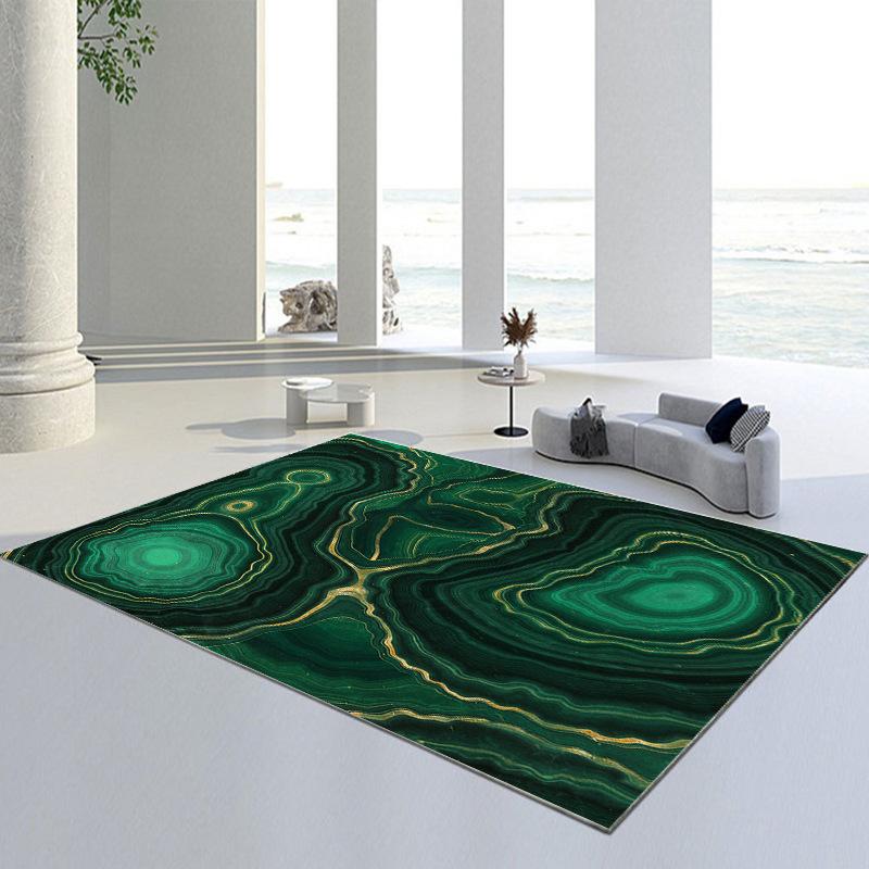 Modern Ombre Carpet Blue Brown Geometric Pattern Large Non Slip Area Rug for Living Room Sofa Home Decor