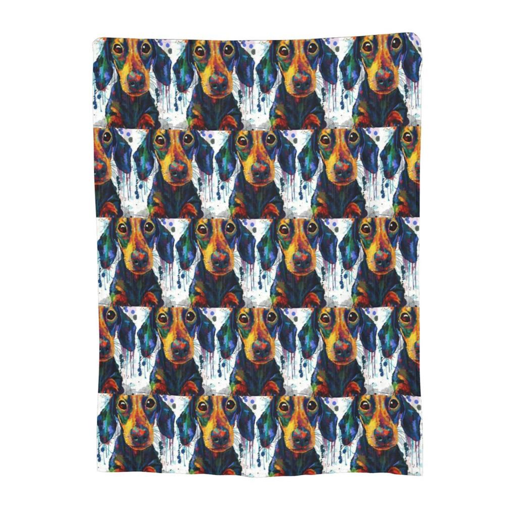 Dachshund Dog Halloween x Blankets Soft Warm Flannel Throw Blanket Bedding for Bed Living room Picnic Travel Home Couch