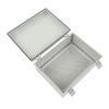 Outdoor Waterproof Junction Box ABS Grey 15.7 X 11.8 X 6.7in Hinge Cover Insulated Electrical Box for Garden