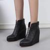 Women Wedge Ankle Boots Casual Lace Up Low Heels Female Platform Shoes Ladies Gladiator Short Botas Large Size Footwear Mujer