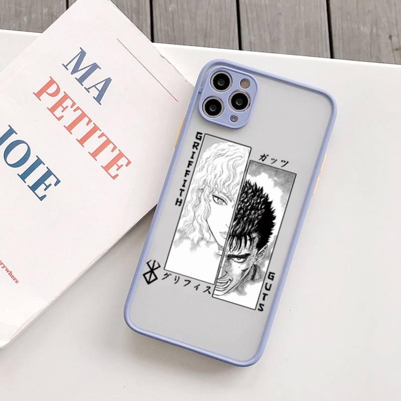 Чехол для телефона с аниме Berserk Guts, матовый прозрачный чехол для iphone 14 11 12 13 plus mini x xs xr pro max