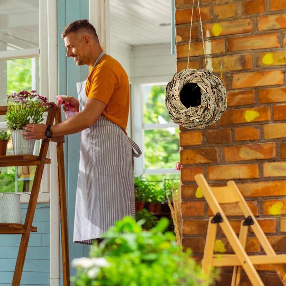 New Outside Hummingbird Birdhouse Grass Reed Grass Bird Nest Bird Cage Hand Woven Bird Nest