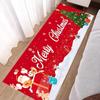 Christmas Decoration Bedroom Bedside Carpet Home Living Room Snowman Non-slip Foot Mats Christmas Party Lint-free Soft Rug Red