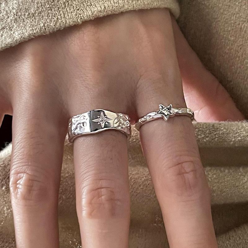 Текстура Металл Астральное Открытое Кольцо Женское Нишевое Светлое Роскошное Продвинутое Личное Модное Темпераментное Модное Кольцо Кольцо
