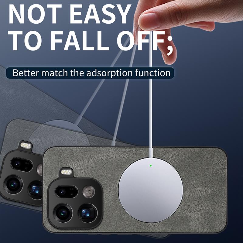 Для OPPO Find X9 Pro Роскошный матовый чехол для телефона из кожи Cortex Для Oppo Find X9 Pro Противоударный силиконовый магнитный защитный чехол