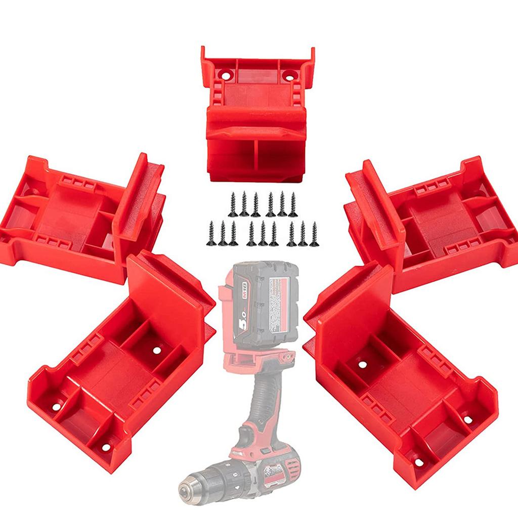 5Pcs Battery Holder Wall Mount Battery Dock Holder For Power Tool Holder Bracket Fixing Protector For Battery Fixing