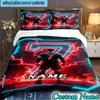 Custom Name 3PCS Powerful Player Seven Heart Bedding Set, Bedding Set Including 1pc Duvet Cover And 2pcs Pillowcases for Bedroom,Dormitory Gift
