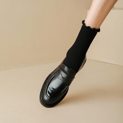 Модная ретро женская обувь Весна 2025 Натуральная кожа Женская обувь Оксфорды Лоферы Круглый носок Броги Обувь на платформе Zapatos De Mujer