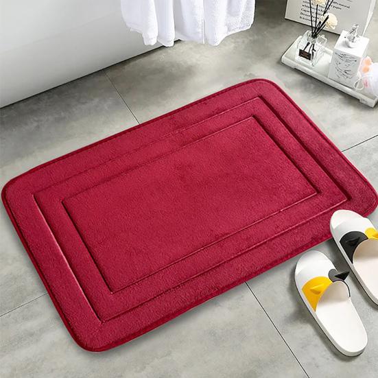 Ковер, быстросохнущий коралловый бархатный дверной коврик, нескользящий водопоглощающий коврик из пены с эффектом памяти, коврик для ванной, товары для дома
