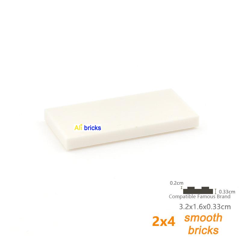 20 шт. DIY Строительные блоки Фигурки Кирпичики Гладкие 2x4 Обучающие Креативные Размер Совместимый с 87079 Пластиковые Игрушки для Детей