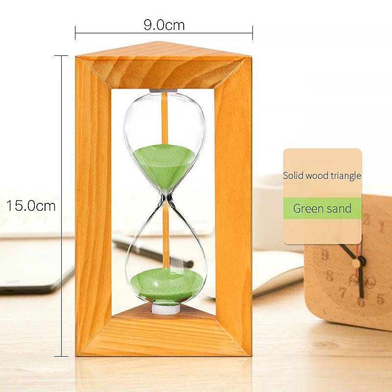 Nordic Style Retro Decor Triangular Wood Glass Hourglass 5/10/15/30 Minutes Sand Timer Craftwork Home Living Room Desk Accessory
