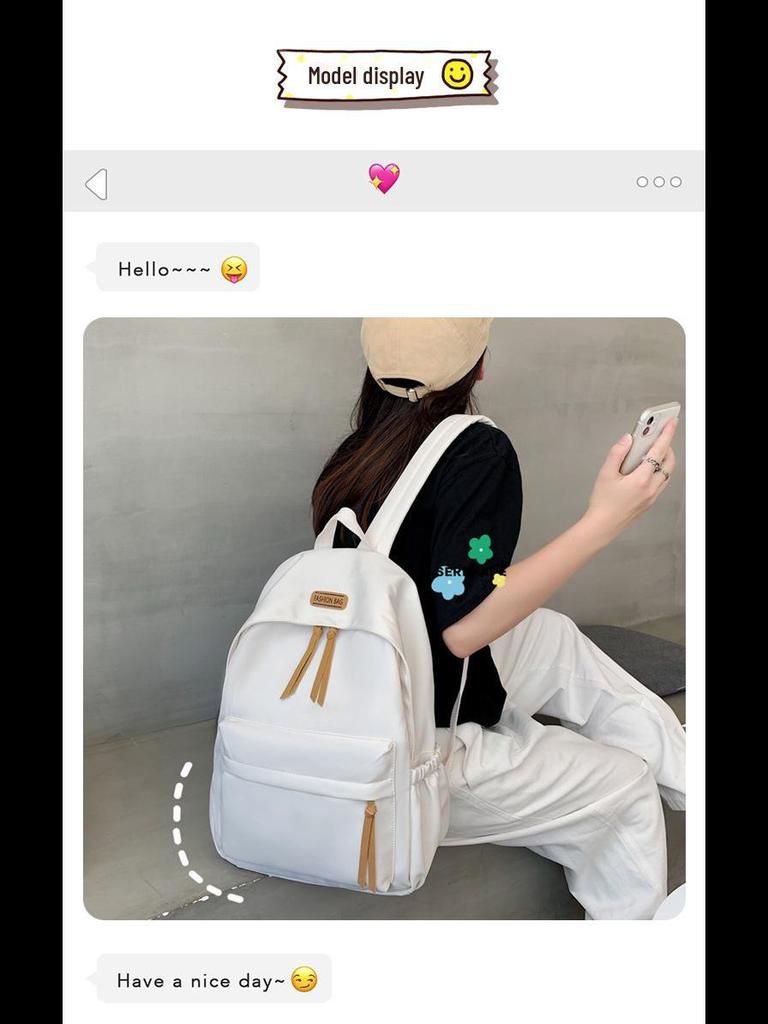 Корейский женский нейлоновый рюкзак 2023 года — модный, универсальный, школьный рюкзак в стиле литературного колледжа