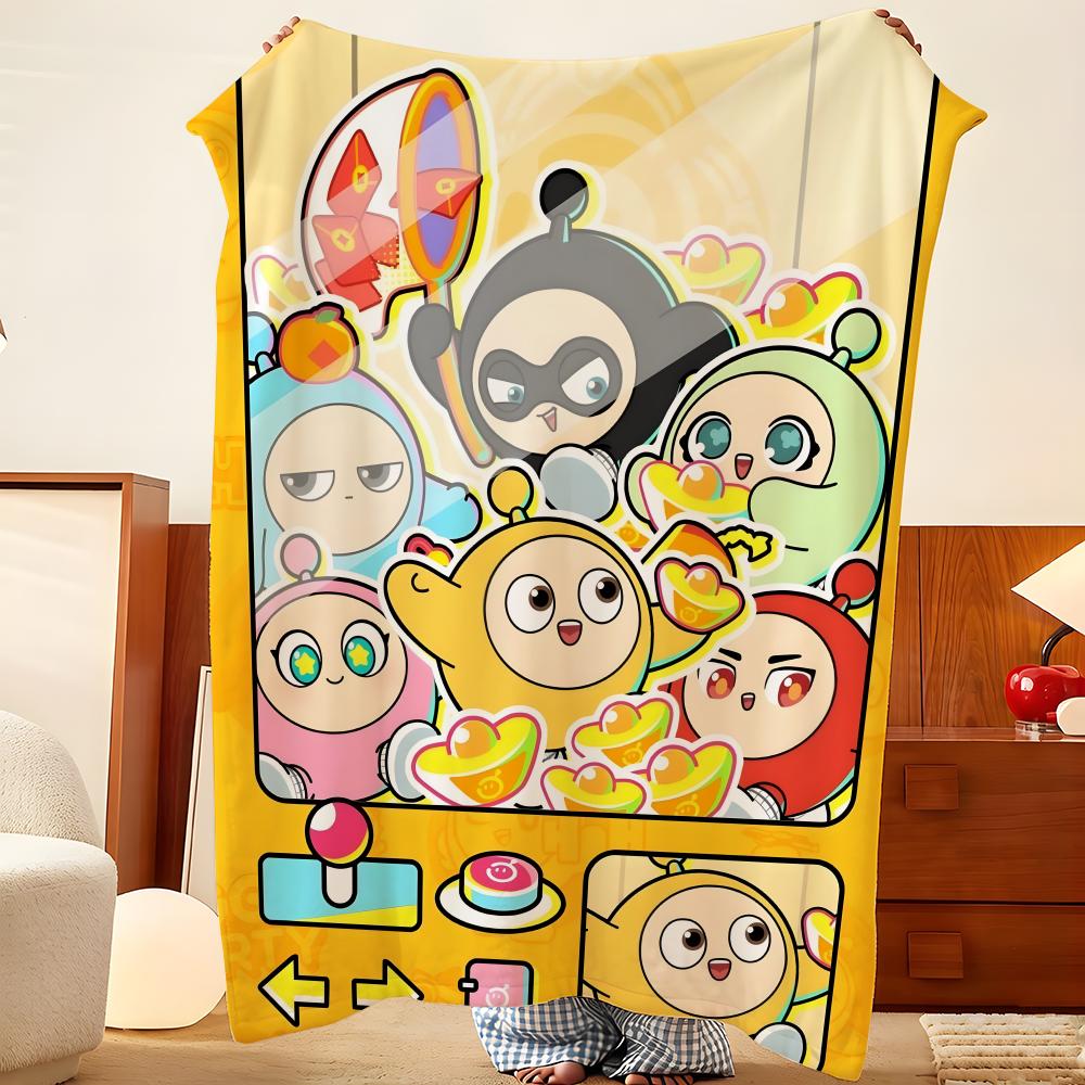 Игровое одеяло E-Eggy P-Party Throw из фланели, легкое, уютное, прочное, моющееся, милое, классное