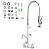 VEVOR Commercial Faucet with Pre-Rinse Sprayer, 36" (91.4 cm) Height, 8" (20.3 cm) Center, 12" (30.5 cm) Swing Spout