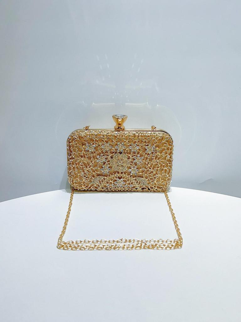 Вечерний клатч, инкрустированный бриллиантами, для светских мероприятий в Европе и Америке