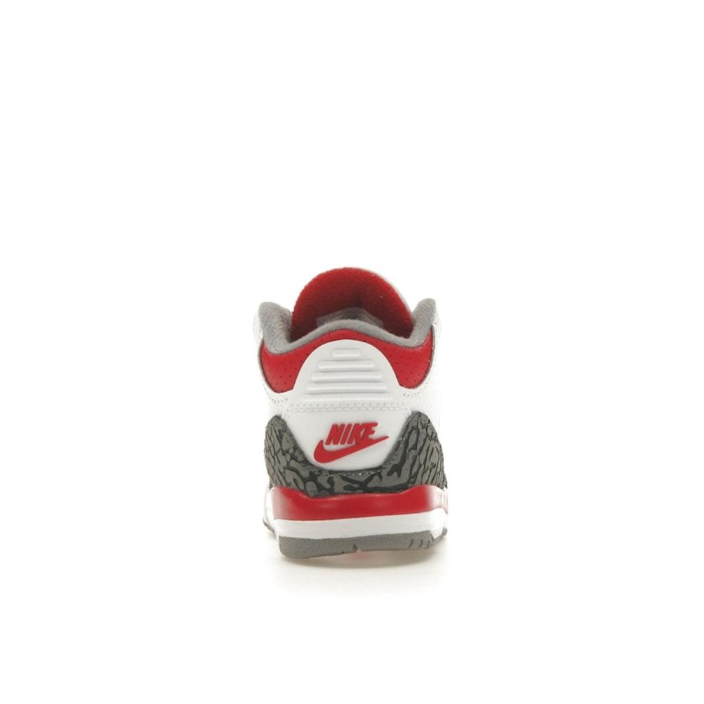 Детские кроссовки Air Jordan 3 Retro TD Fire Red 2022 White Cement-Grey Black DM0968-160
