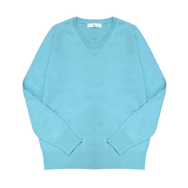 Пуловер с V-образным вырезом, вязаный в стиле японской школьной формы JK, для студентов - Унисекс, с длинным рукавом, в наличии.