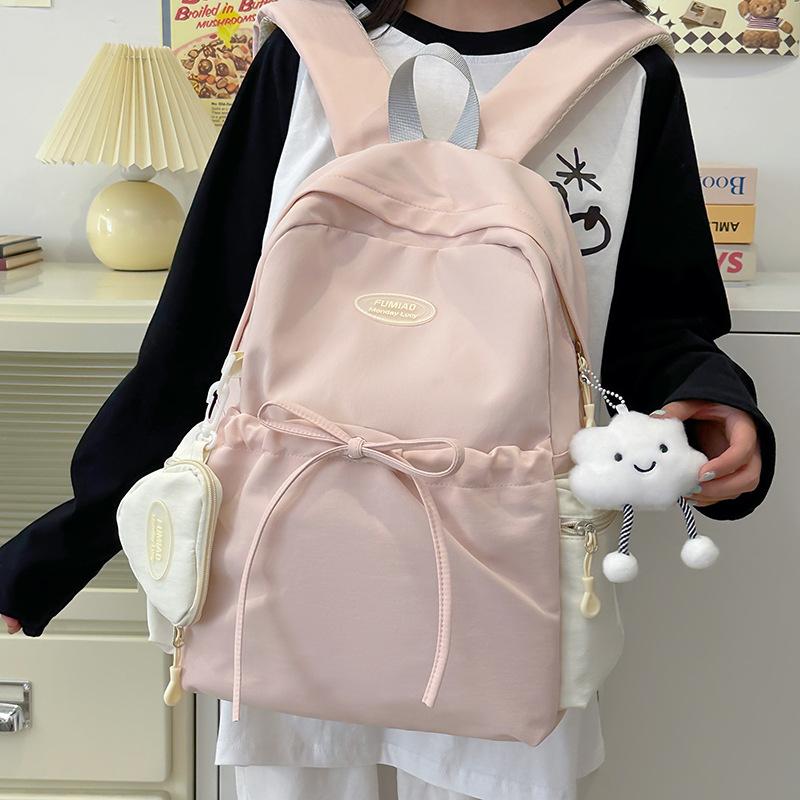 Рюкзак для девочек, студенческий, универсальный, в стиле кампуса, сумка на два плеча, дорожный рюкзак, прочный, легкий, модный