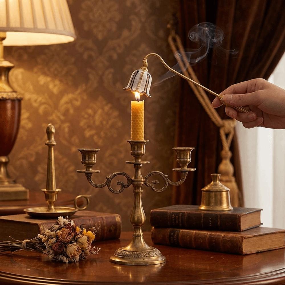 Vintage Flower Candle Extinguisher Exquisite Candle Wick Smotherer Candle Snuffer Hotel