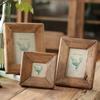Rustic Retro Style Photo Frame For Tabletop Home Decoration, Handmade with Natural Brown Pine Wooden Picture Frame