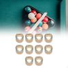 10 Pieces Billiard Cue Copper Ferrule Portable Pool for Repair