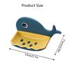 Storage Soap Rack Self Adhesive Cartoon Whale Drain Soap Box Whale Shaped Soap Holder No Drilling