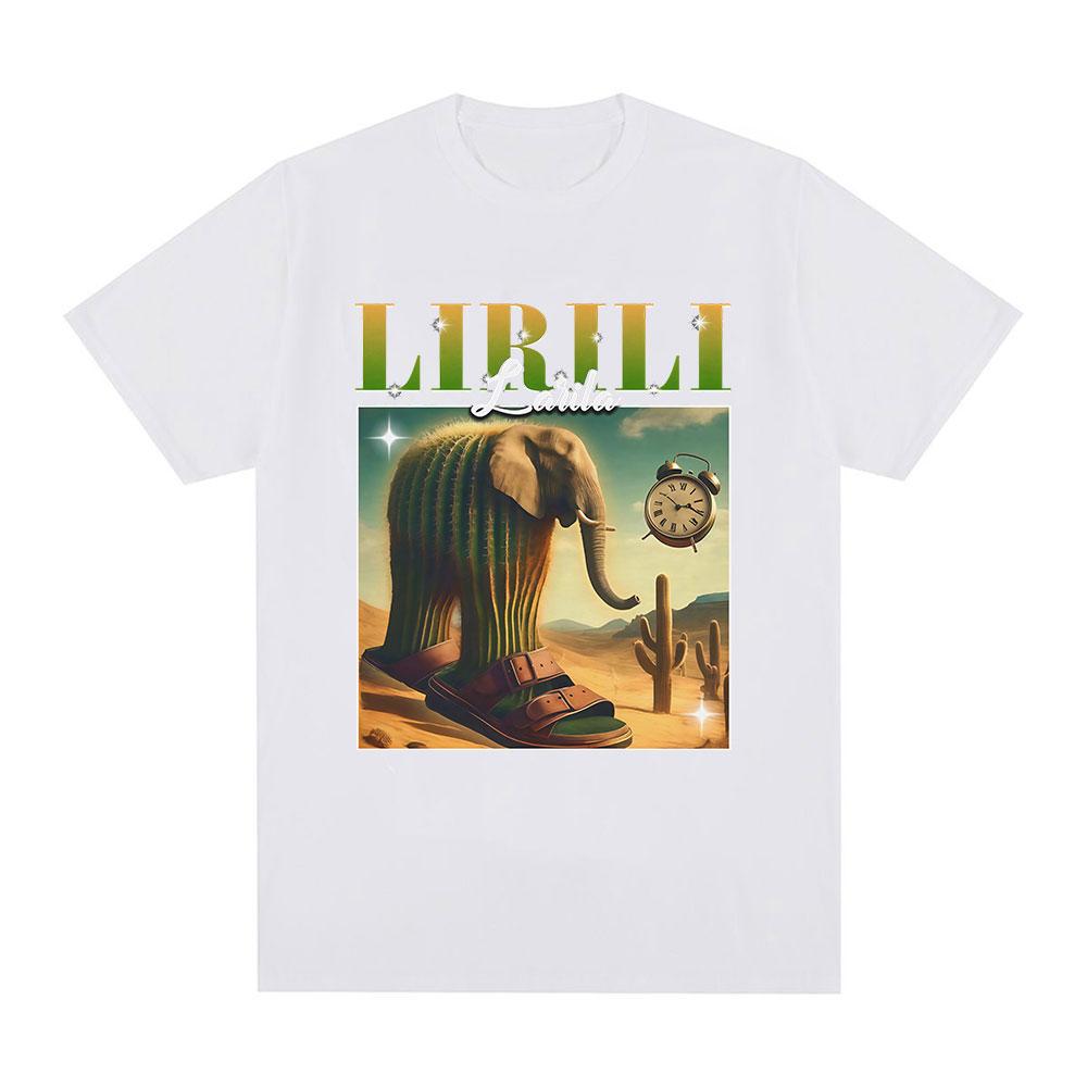 Lirili Larila Funny Italian Brainrot Meme Graphic T Shirt Men's Women Clothing Fashion T Shirts Casual Cotton T-shirt Streetwear