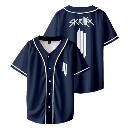 Rapper Skrillex Merch Short Sleeve T-Shirt Streetwear Hip Hop Uniform Hugh
