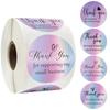 500Pcs/roll THANK YOU Stickers Four Color Business Card Set Customer Business Sealing Sticker Labels Birthday Wedding Gifts Card
