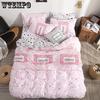 Pillowcase 4pcs/set Bedclothes Unicorn Pineapple Flamingo Bed Sheet Quilt Cover