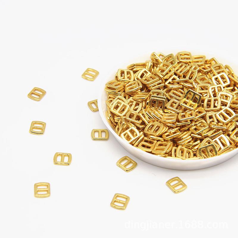 10pcs Craft Supplies Square Mini Buckles Metal Adjustable For Tiny Belt Bag Clothes Accessories