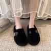 Fashion New Style Fashion Women's Home Fur Slippers Non-Slip Soft Warm House Indoor Bedroom Couples Shoes Plus Size Zapatos Mujer