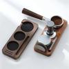 51/58mm Coffee Tamper Mat Station Stand Walnut Wood Coffee Brush Filter Storage Base Portafilter Holder Espresso Accessories