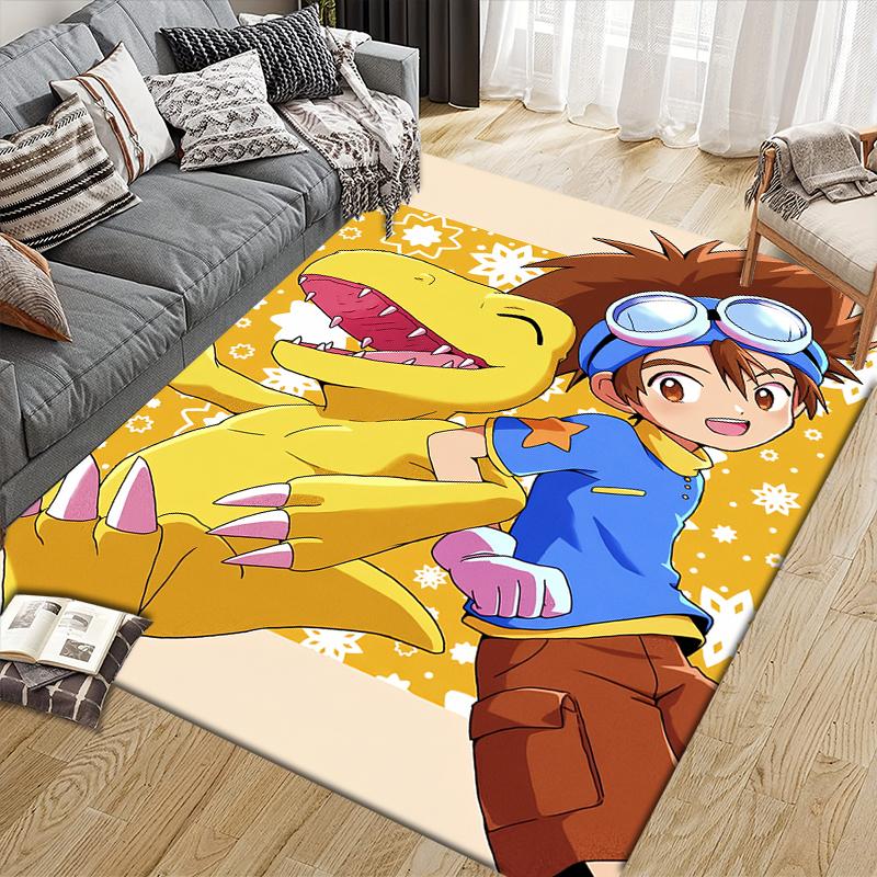 Taichi Yagami&Agumon Area Rug, Digimon Fan Cozy Carpet, Perfect Gift.chl