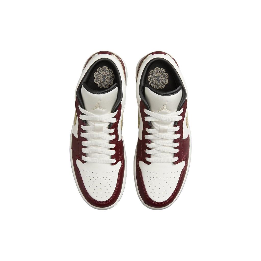 Air Jordan 1 Low SE Year of the Dragon Женские кроссовки Red Sail Metallic-Gold-Grain FJ5735-100