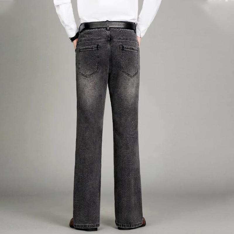 Мужские расклешенные джинсы, мужские универсальные повседневные брюки с большими штанинами в корейском стиле в стиле ретро