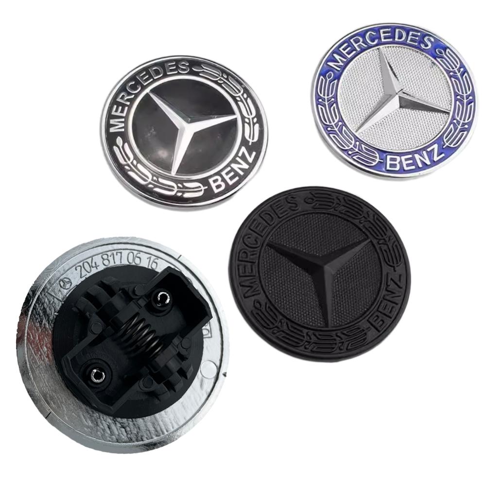 1pcs 57mm Car Front Hood Emblem Badge Bonnet For Mercedes Benz AMGW204 W205 W212 W213 W221 W177 W246 GLA GLC Car Accessories