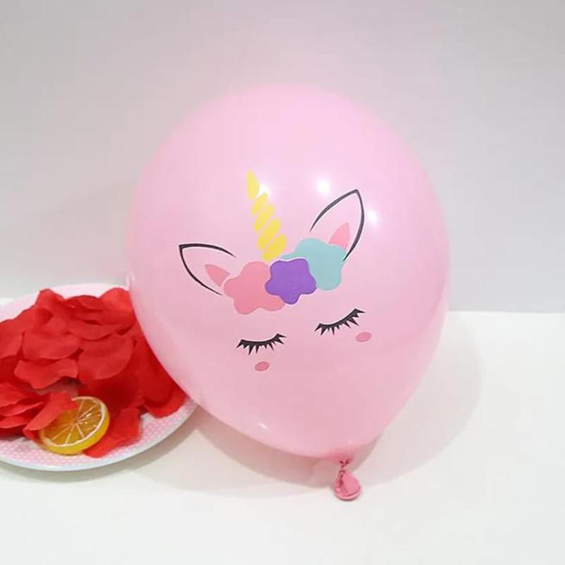 Набор из 8 воздушных шаров с радужным единорогом и белым облаком, набор украшений для дня рождения