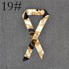 Fashion Color Printing Long Silk Scarf Women Ribbon Neckerchief Print 4cm Thin Narrow Scarves Bag Hair Band Ribbon Headscarve